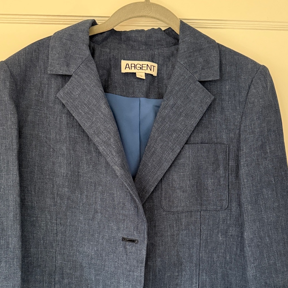 Argent Weekend Blazer in Linen Denim